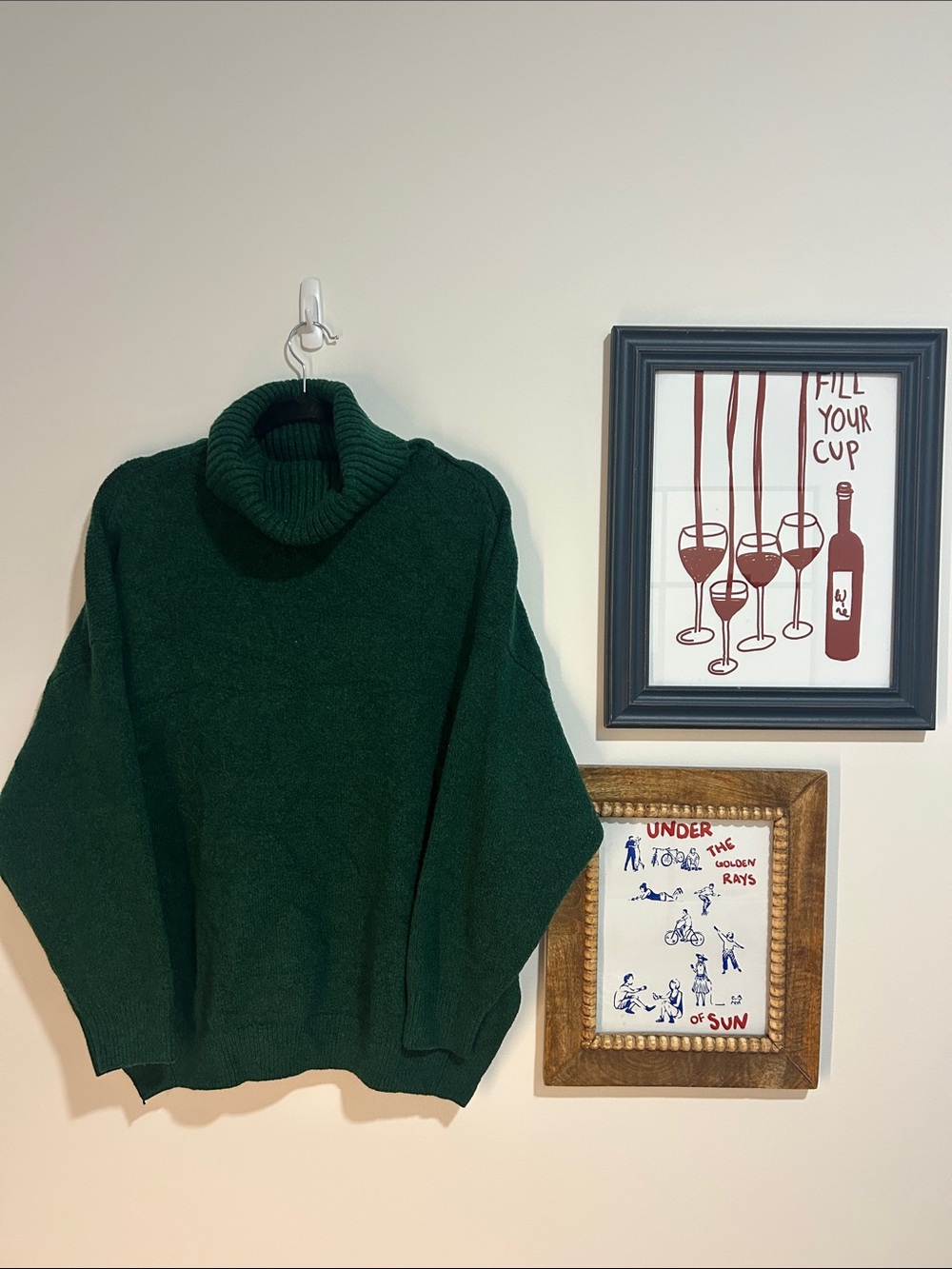 Dark Green Turtleneck Sweater